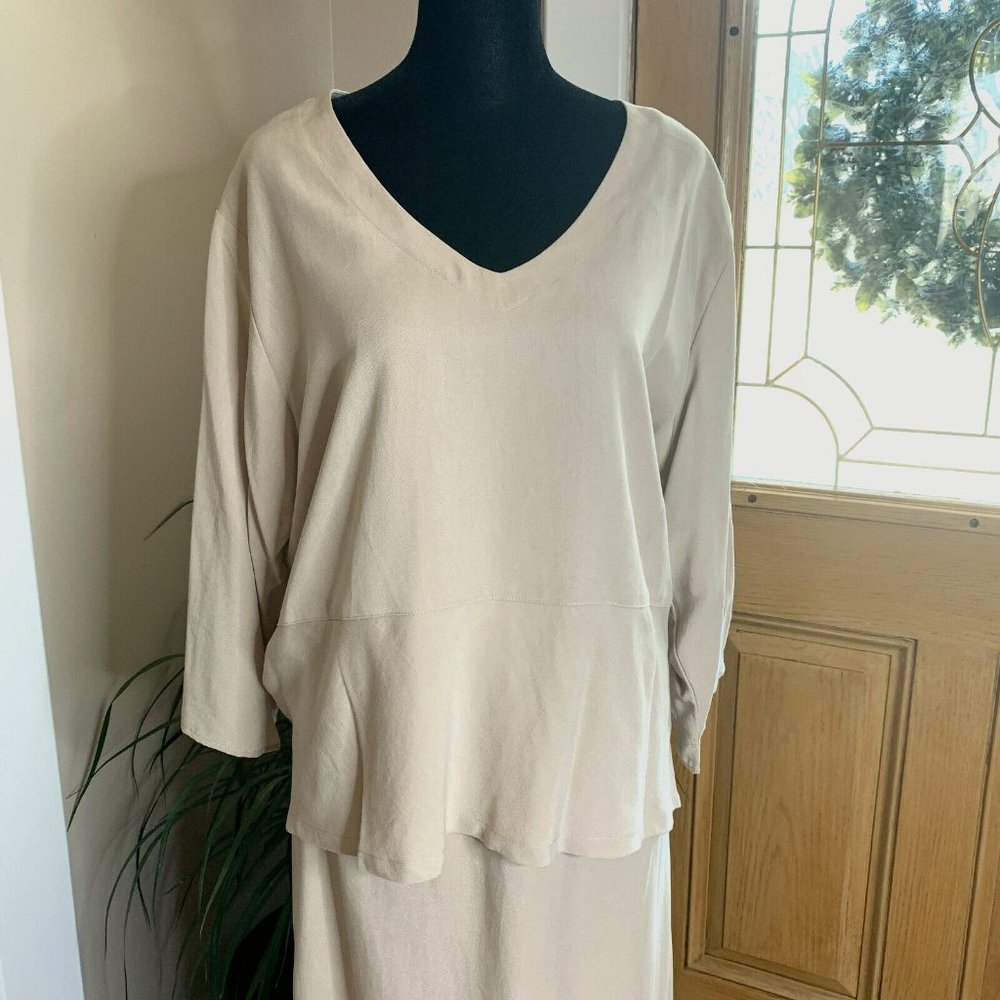 Orvis Womens Lagenlook Maxi Skirt And Top 2 Piece Size XL
